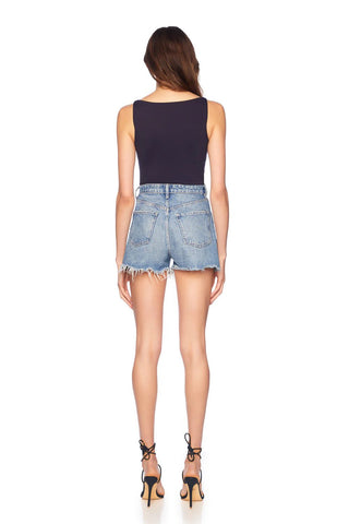 Wide Neck Sleeveless Top Navy - Susana Monaco - Color Game