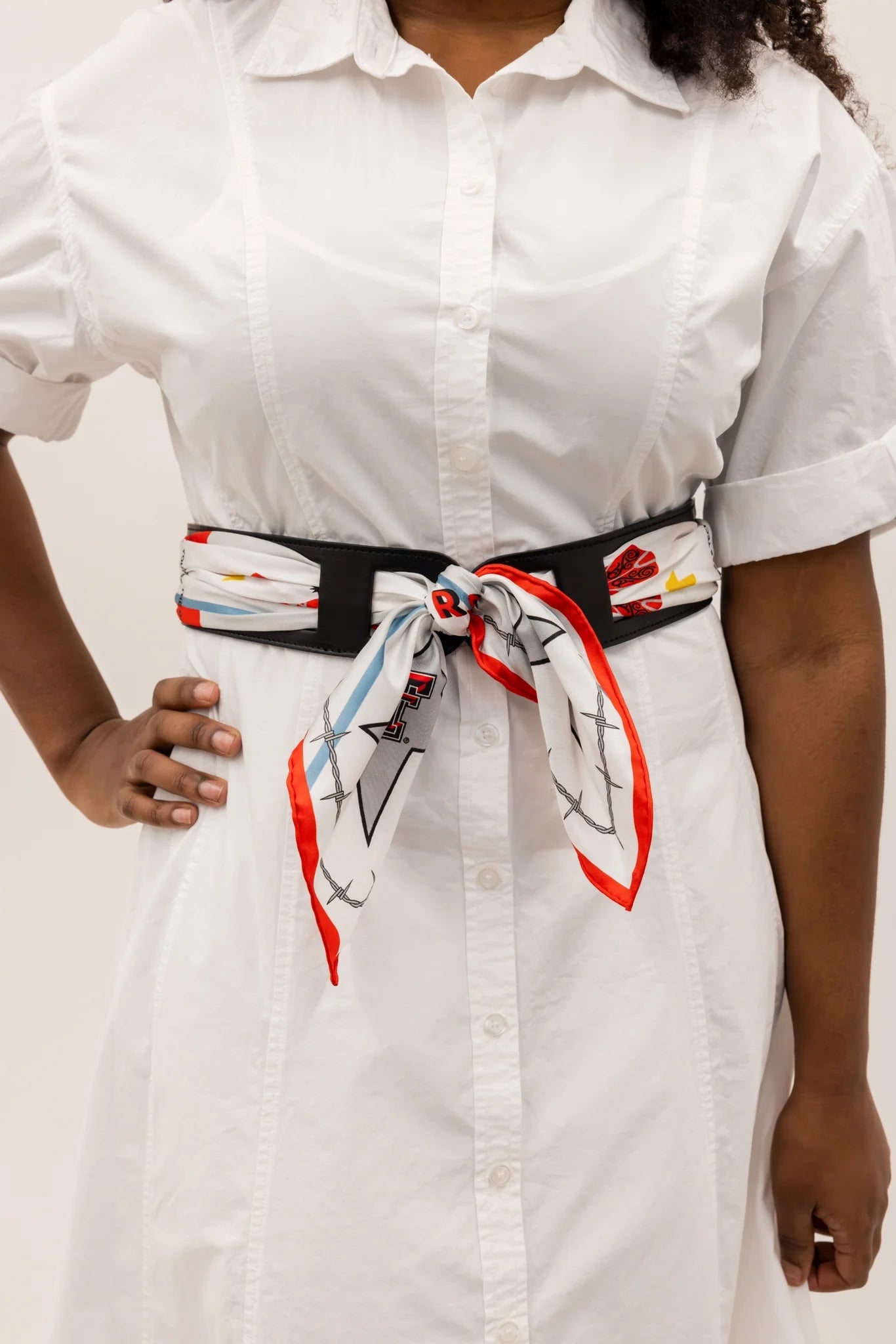 Wide Saturday Scarf Reversible Leather Belt - Saturday Silks - COLOR GAME