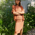 Wren Ribbed Midi Dress Toffee - Michael Stars - Color Game