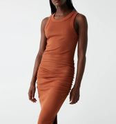 Wren Ribbed Midi Dress Toffee - Michael Stars - Color Game