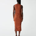 Wren Ribbed Midi Dress Toffee - Michael Stars - Color Game