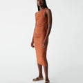 Wren Ribbed Midi Dress Toffee - Michael Stars - Color Game