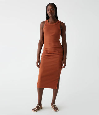 Wren Ribbed Midi Dress Toffee - Michael Stars - Color Game