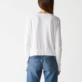 Yuri Crop Long Sleeve Tee White - Michael Stars - COLOR GAME