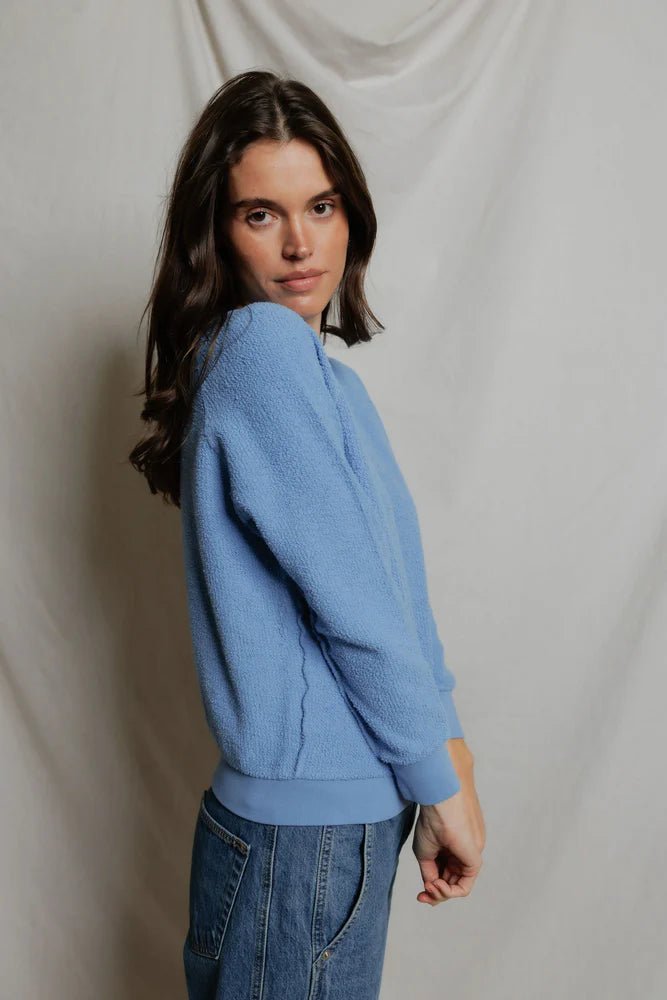 Ziggy Inside - Out Fleece Shrunken Sweatshirt Pacific Blue - perfectwhitetee - COLOR GAME