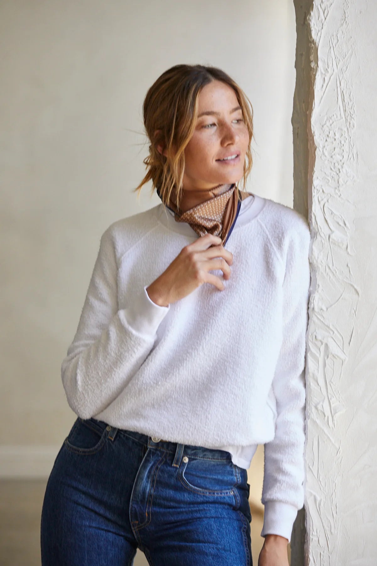 Ziggy Inside - Out Fleece Shrunken Sweatshirt White - perfectwhitetee - COLOR GAME