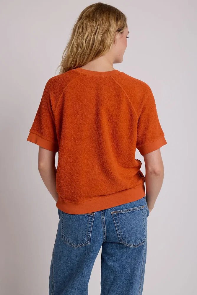 Ziggy Short Sleeve Sweatshirt Burnt Orange - perfectwhitetee - COLOR GAME