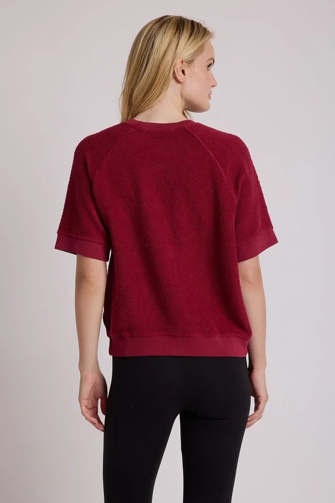 Ziggy Short Sleeve Sweatshirt Maroon - perfectwhitetee - COLOR GAME