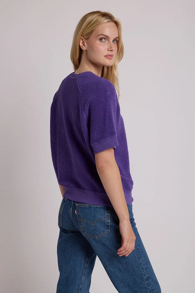 Ziggy Short Sleeve Sweatshirt Purple - perfectwhitetee - COLOR GAME