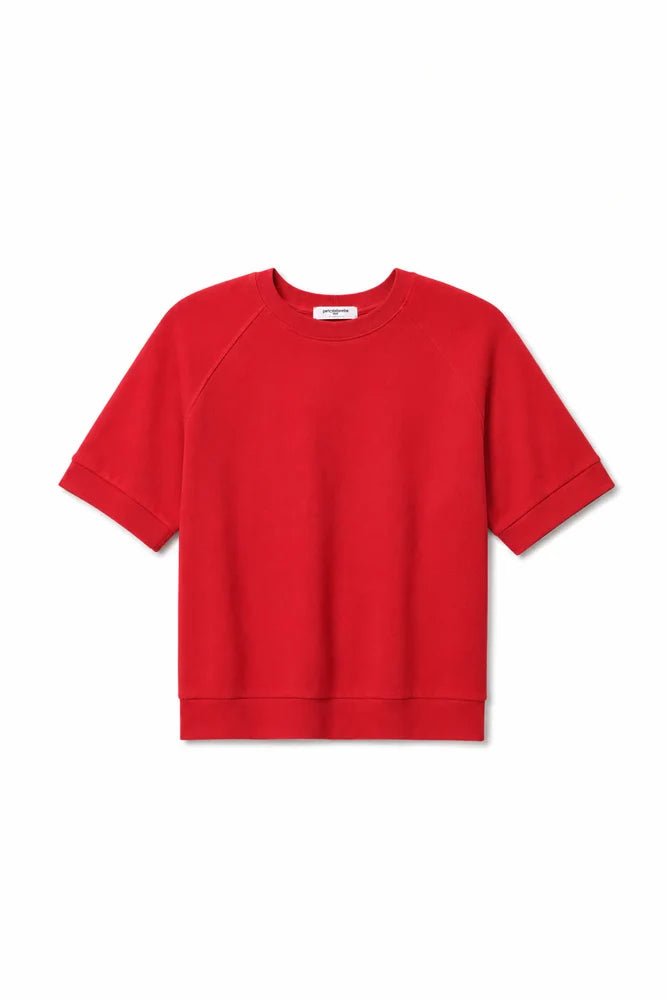 Ziggy Short Sleeve Sweatshirt Red - perfectwhitetee - COLOR GAME