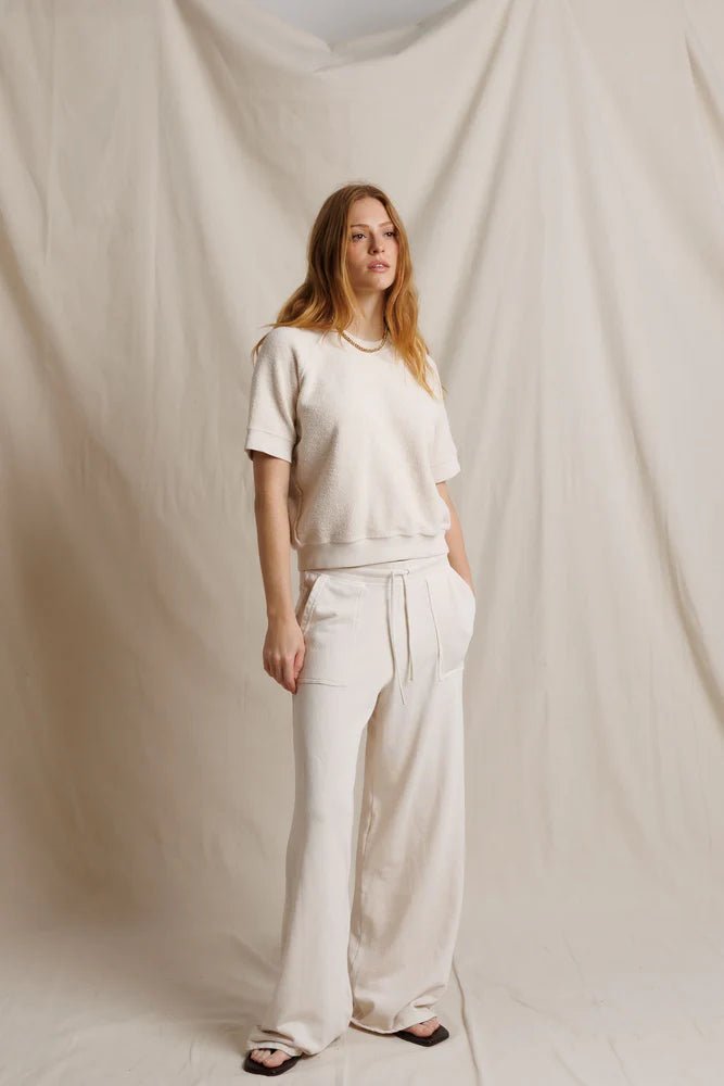 Ziggy Short Sleeve Sweatshirt Sugar - perfectwhitetee - COLOR GAME