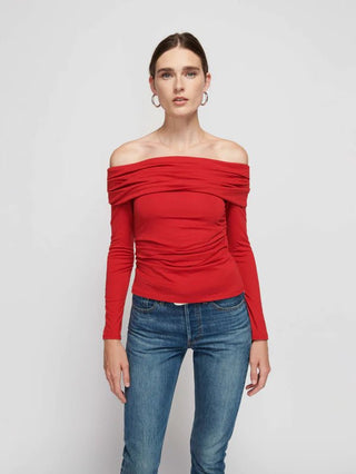 Abana Draped Off-The-Shoulder Top - Nation LTD - Color Game