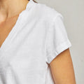 Alanis Recycled Cotton V-Neck Tee - perfectwhitetee - Color Game