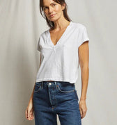 Alanis Recycled Cotton V-Neck Tee - perfectwhitetee - Color Game