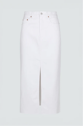 Alice Denim Midi Skirt White - Pistola - Color Game