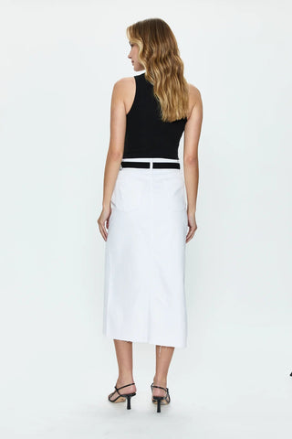 Alice Denim Midi Skirt White - Pistola - Color Game