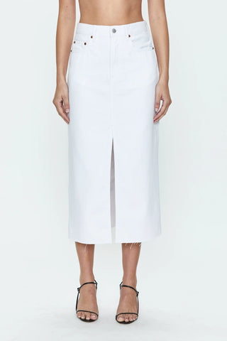 Alice Denim Midi Skirt White - Pistola - Color Game