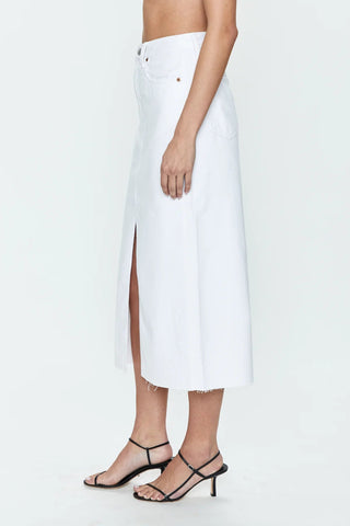 Alice Denim Midi Skirt White - Pistola - Color Game