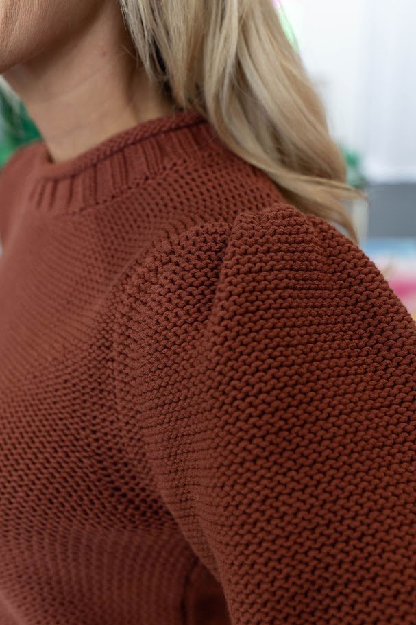 Astrid Puff Sleeve Sweater Pecan - Michael Stars - Color Game