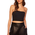 Black Faux Leather Pleated Short - Susana Monaco - Color Game