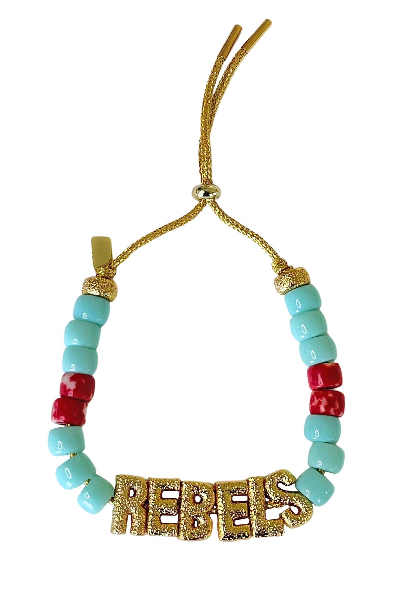 Blue + Red Eye Candy "Rebels" ID Bracelet - Lucky Star Jewels - Color Game
