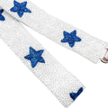 Blue +White Star Beaded Bag Strap - Treasure Jewels Inc. - Color Game