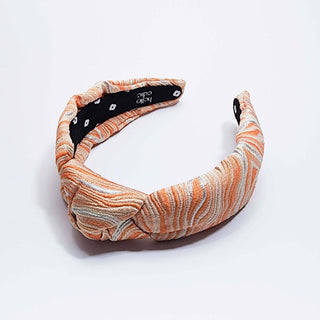 Burnt Orange Agate Jacquard Knot Headband - Hello Edie - Color Game