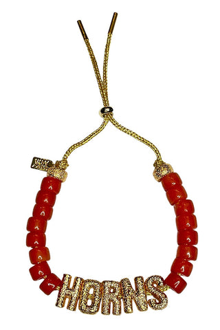 Burnt Orange Eye Candy "Horns" ID Bracelet - Lucky Star Jewels - Color Game