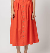 Button Front Midi Skirt Poppy - Lilla P - Color Game