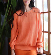 Chloe Sweater Tangerine - Electric & Rose - Color Game