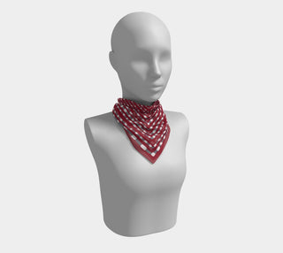 Crimson Red + Grey Print Gameday Scarf - Swells - Color Game