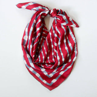 Crimson Red + Grey Print Gameday Scarf - Swells - Color Game