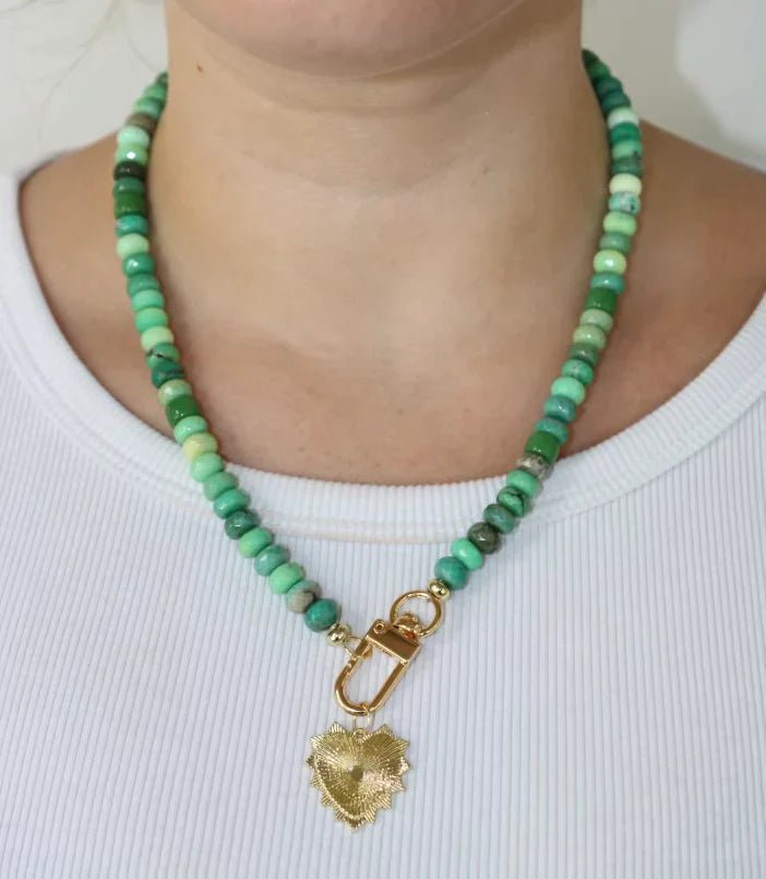 Emerald Green Paloma Collar Necklace - Accessory Concierge - Color Game