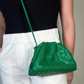 Emerald Woven Cloud Clutch - Accessory Concierge - Color Game