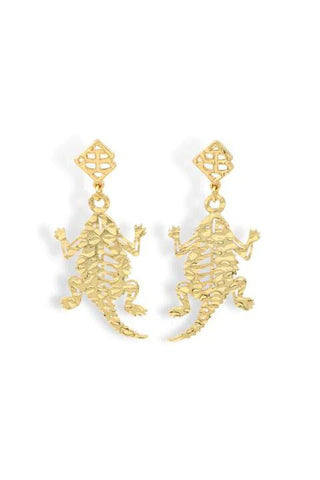 Gold TCU Horned Frog Earrings - Brianna Cannon - Color Game