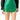 Green Faux Leather Front Slits Skort - Endless Rose - Color Game