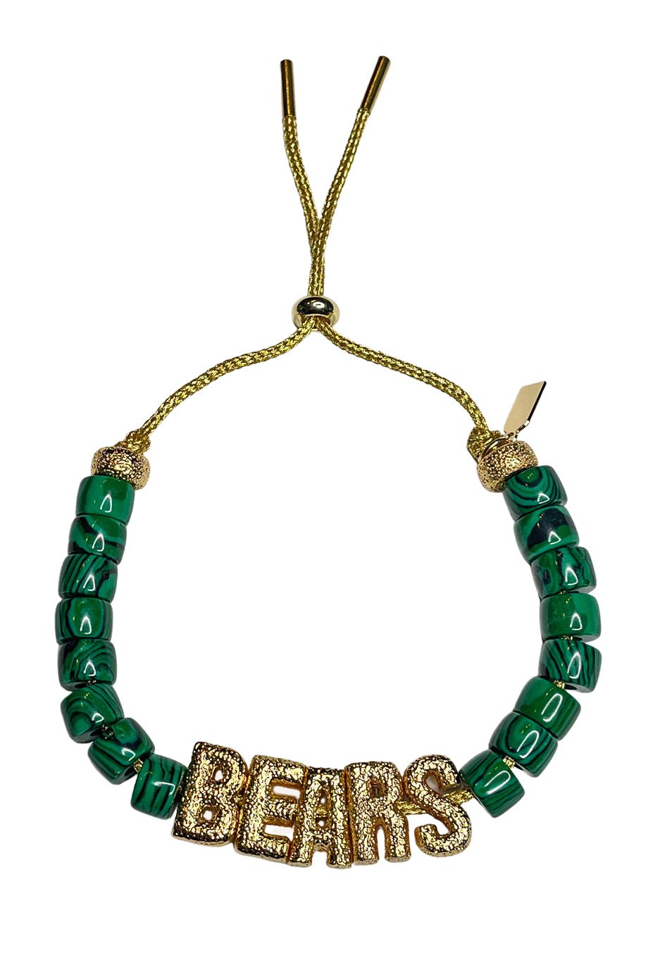 Green Malachite Eye Candy "Bears" ID Bracelet - Lucky Star Jewels - Color Game