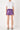 High-Waisted Faux Leather Shorts Purple - Grey Lab - Color Game
