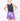 High-Waisted Faux Leather Shorts Purple - Grey Lab - Color Game