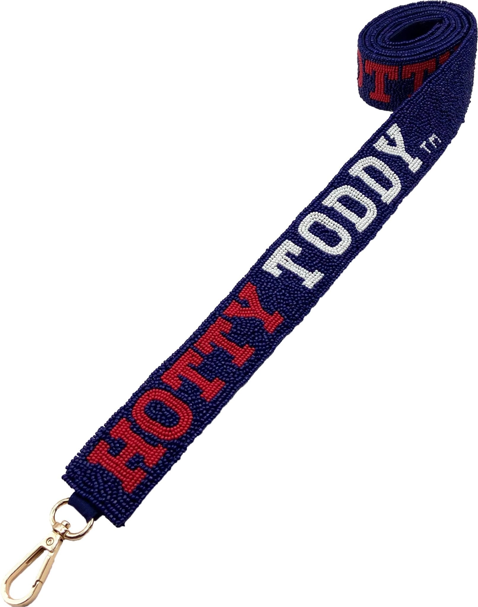 Hotty Toddy Blue + Red Beaded Bag Strap - Pizzazz, Inc. - Color Game