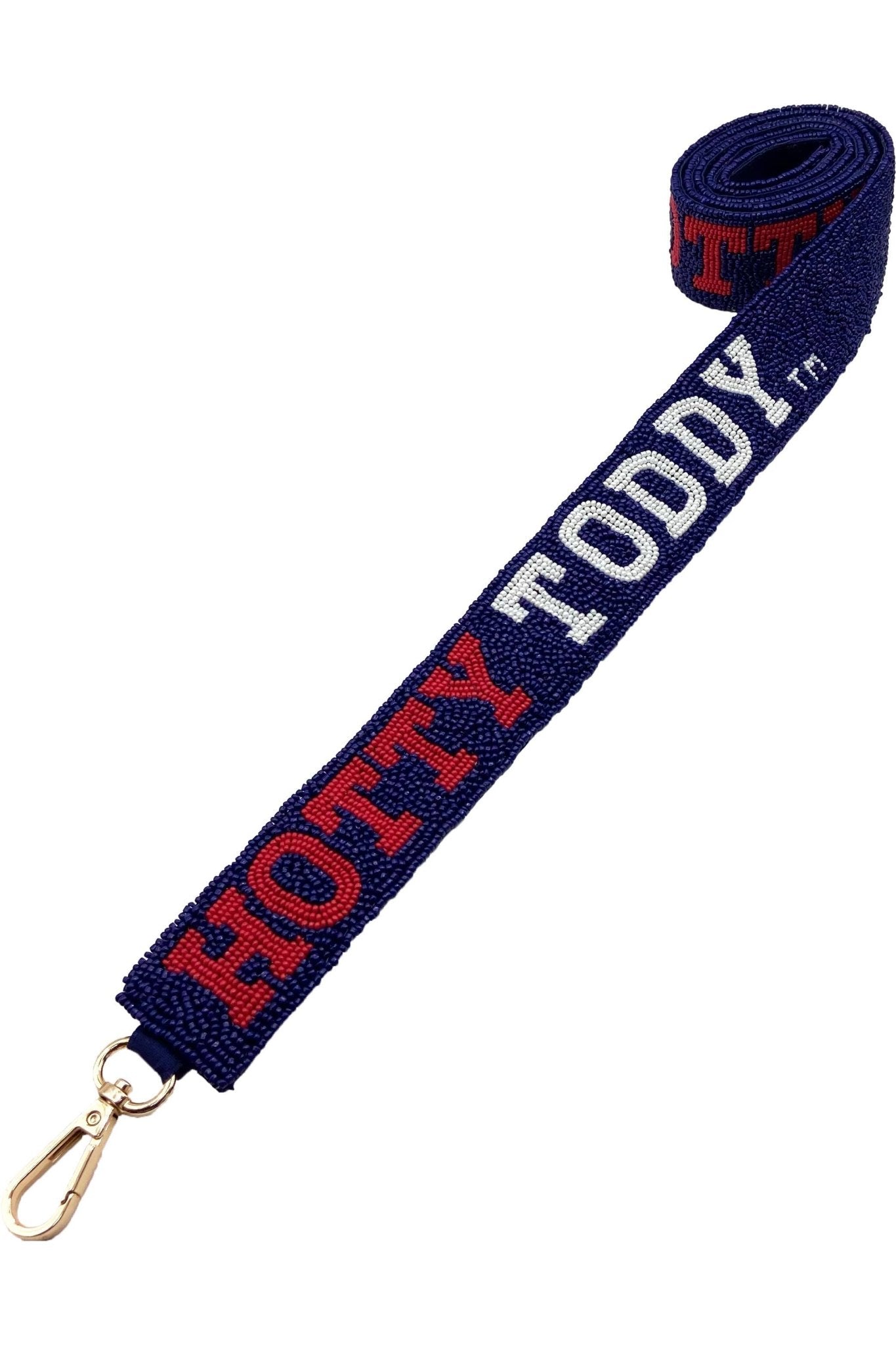 Hotty Toddy Blue + Red Beaded Bag Strap - Pizzazz, Inc. - Color Game