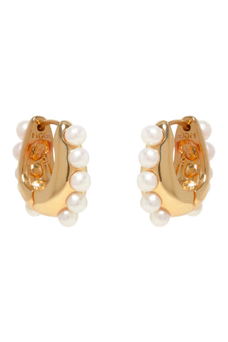 Jasmin Pearl Hoop Earrings - Mignonne Gavigan - Color Game