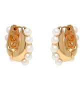 Jasmin Pearl Hoop Earrings - Mignonne Gavigan - Color Game