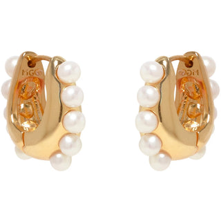 Jasmin Pearl Hoop Earrings - Mignonne Gavigan - Color Game