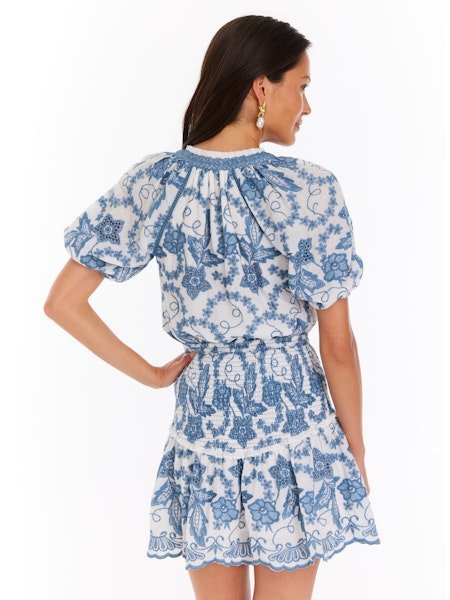 Juniper Mini Skirt Coronet Blue - Allison New York - Color Game