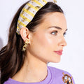 Lemon Yellow Striped Tiger Knot Headband - Hello Edie - Color Game