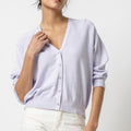 Lilac Snap Front Dolman Cardigan Sweater - Lilla P - Color Game