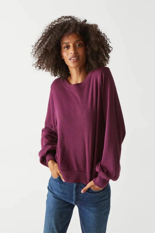 Mac Balloon Sleeve Tee Plum - Michael Stars - Color Game