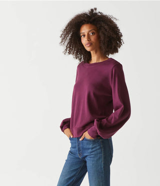 Mac Balloon Sleeve Tee Plum - Michael Stars - Color Game