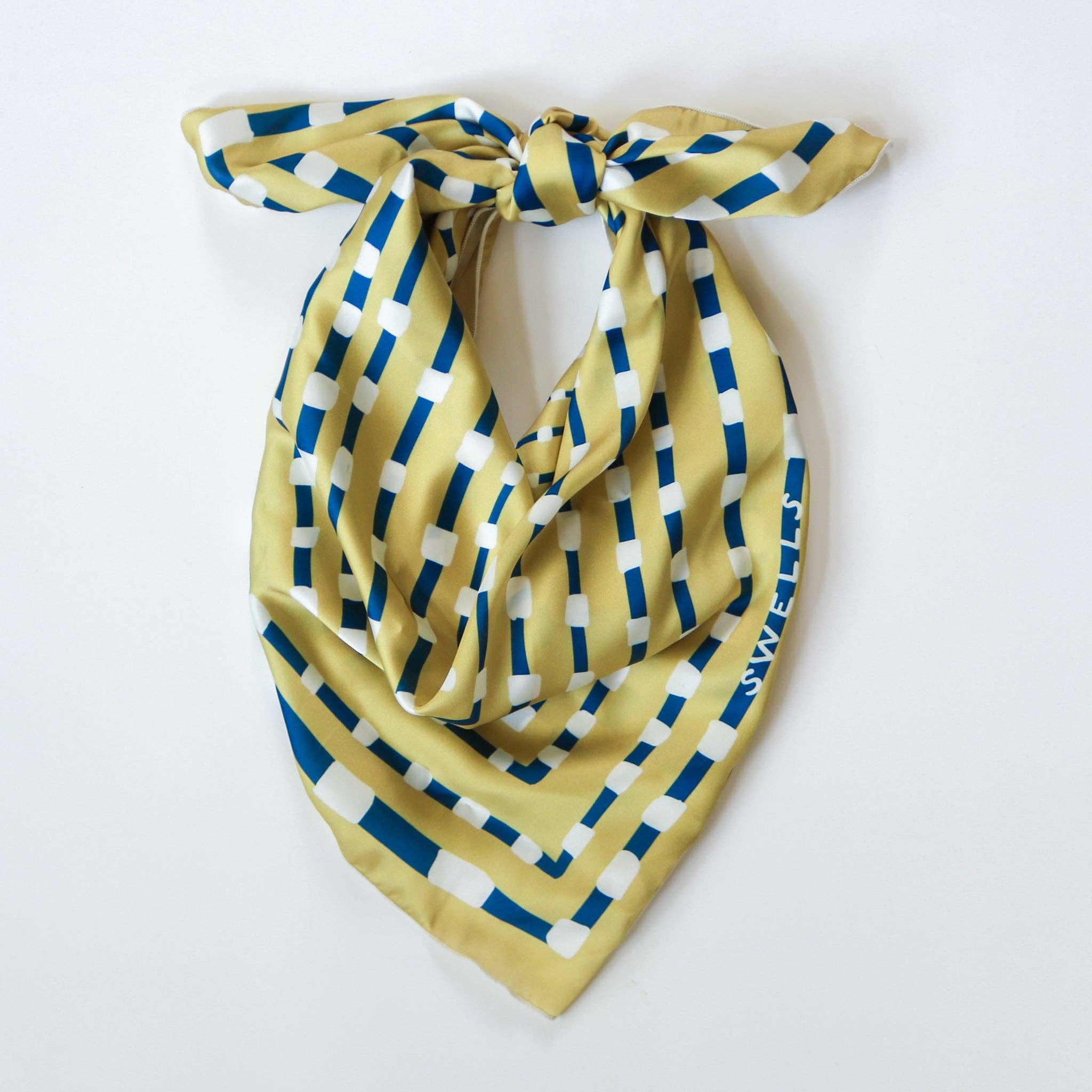 Navy Blue + Gold Print Gameday Scarf - Swells - Color Game